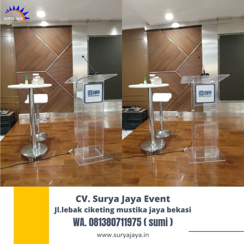 Sewa Podium Acrylic kotak,Podium VIP Hydrolic Jakarta