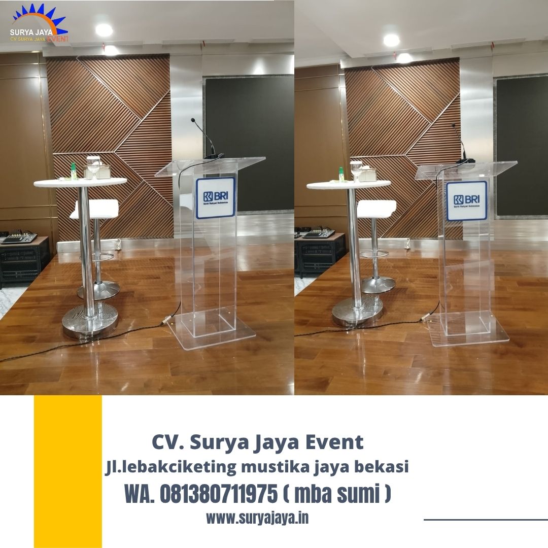 Sewa Podium Acrylic kotak,Podium VIP Hydrolic Jakarta