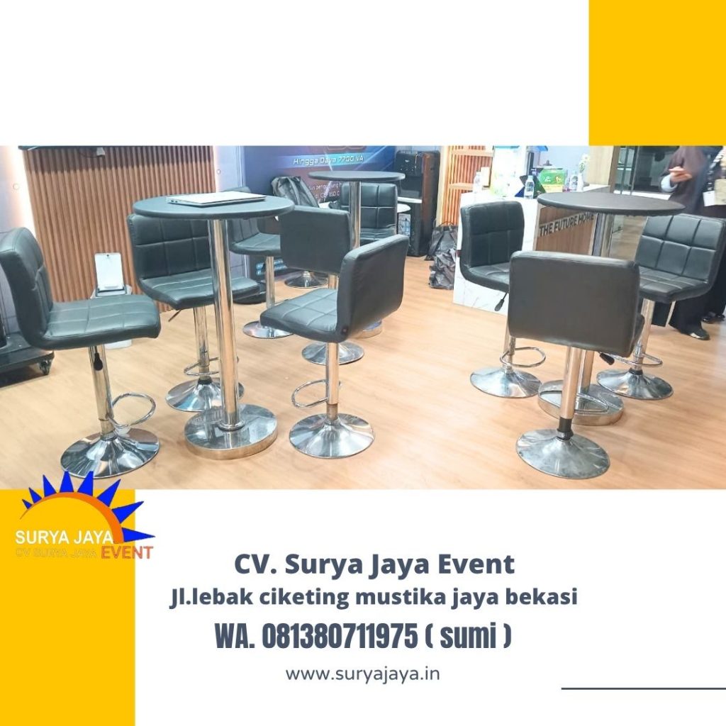 Rental Barstool Senderan hitam Jakarta