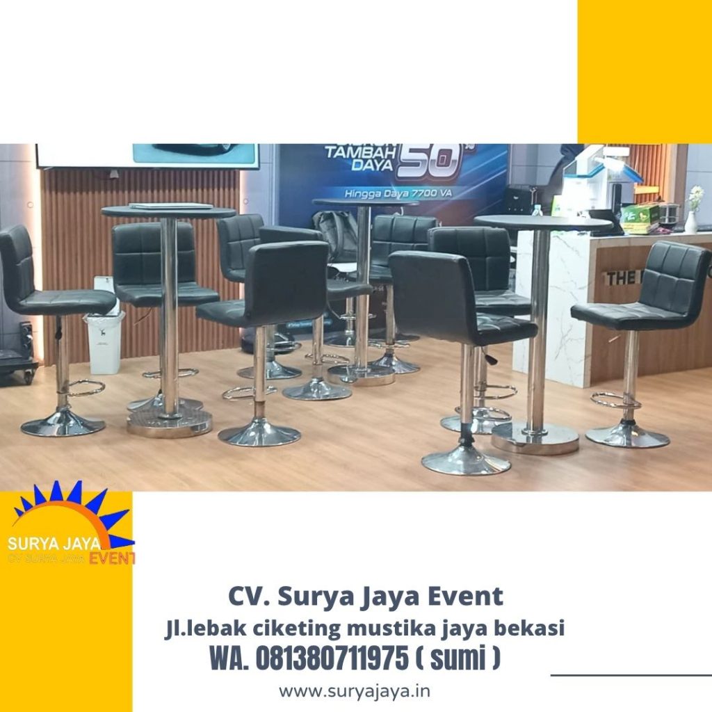 Rental Barstool Senderan hitam Jakarta