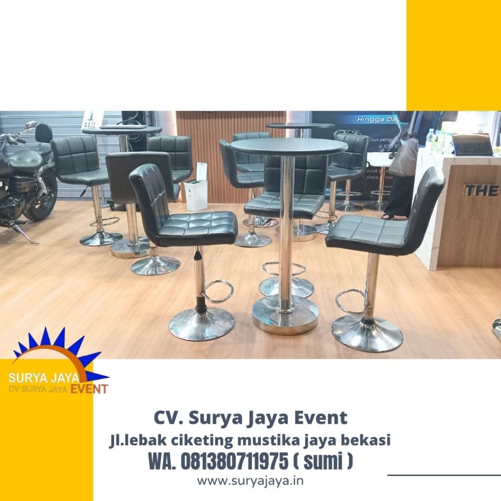 Rental Barstool Senderan hitam Jakarta