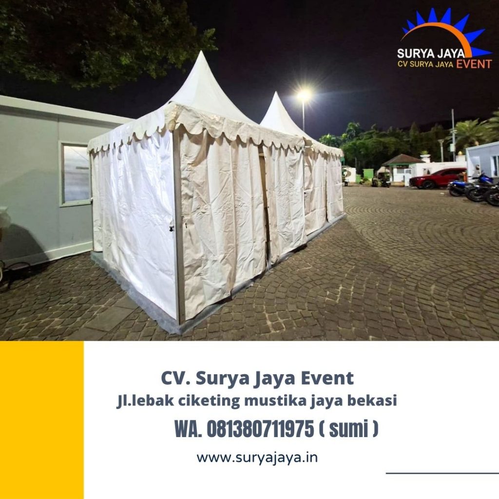 Rental Sarnafil Tent Atau Tenda Kerucut Putih Bogor