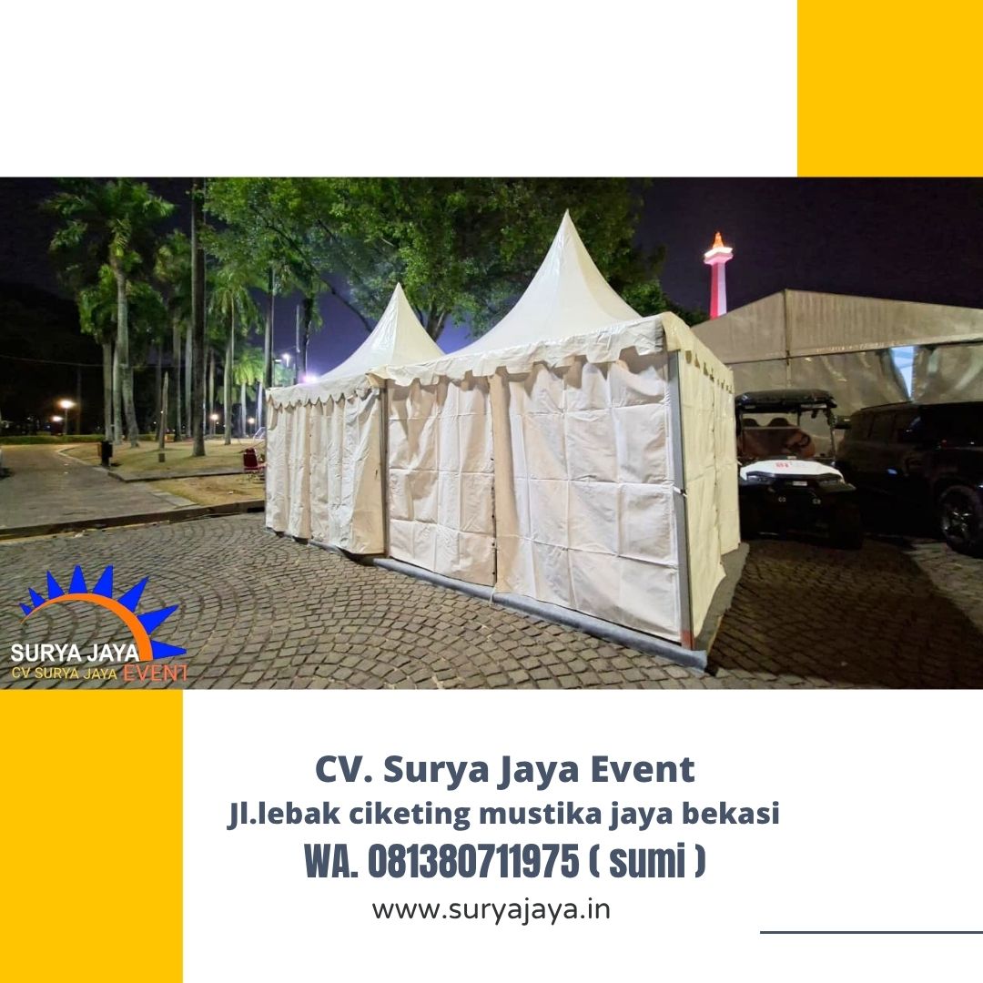 Rental Sarnafil Tent Atau Tenda Kerucut Putih Bogor