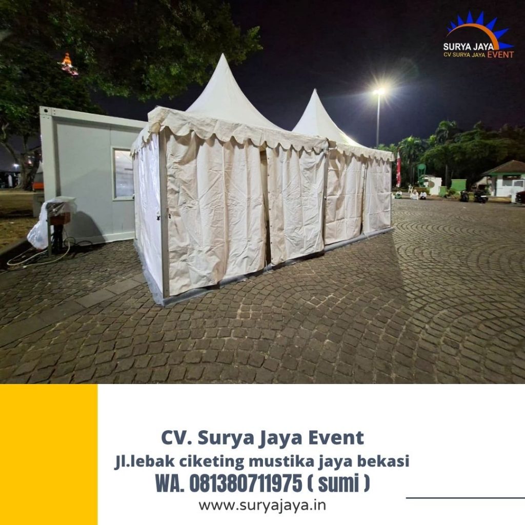 Rental Sarnafil Tent Atau Tenda Kerucut Putih Bogor