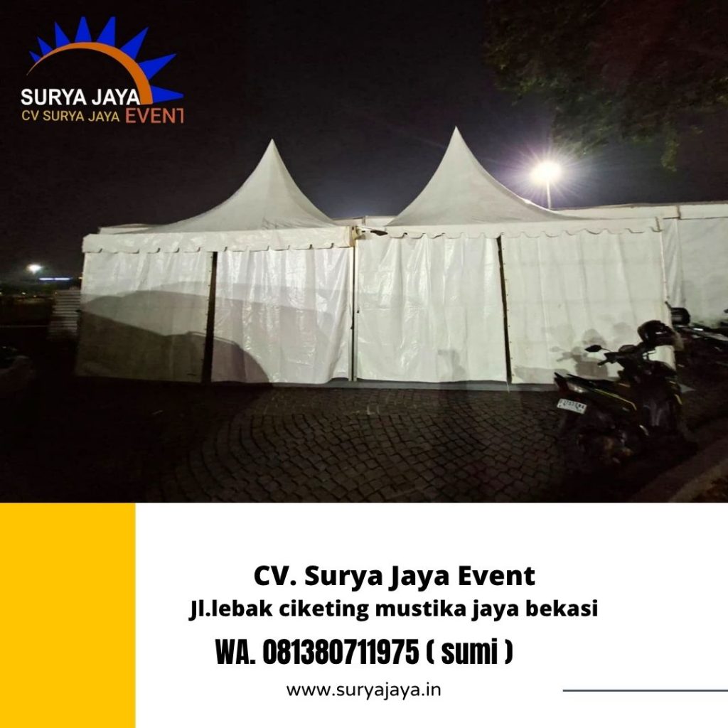 Rental Sarnafil Tent Atau Tenda Kerucut Putih Bogor