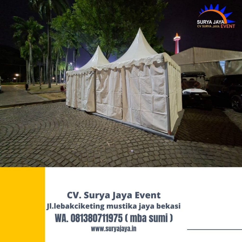 Rental Sarnafil Tent Atau Tenda Kerucut Putih Bogor