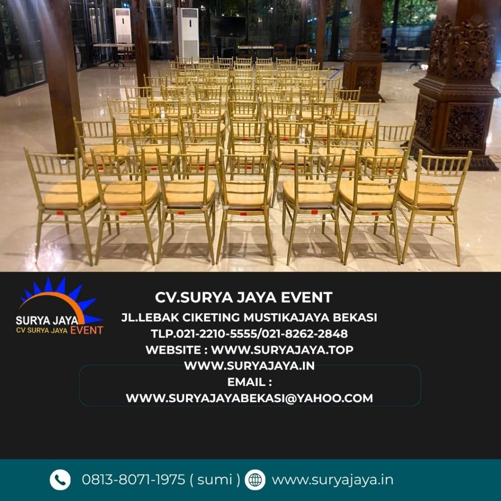 Rental Tiffany Chairs Gold Area Jakarta
