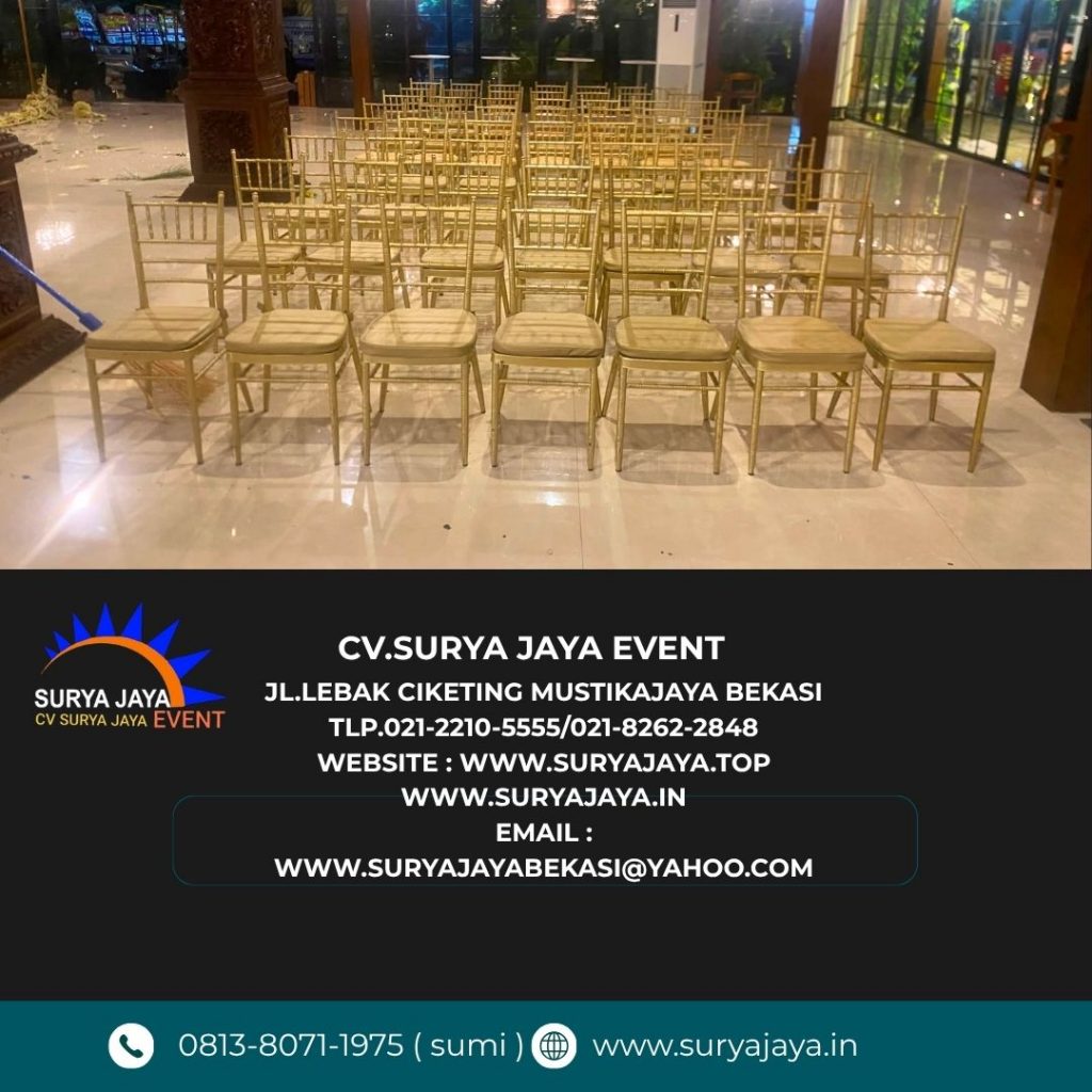 Rental Tiffany Chairs Gold Area Jakarta