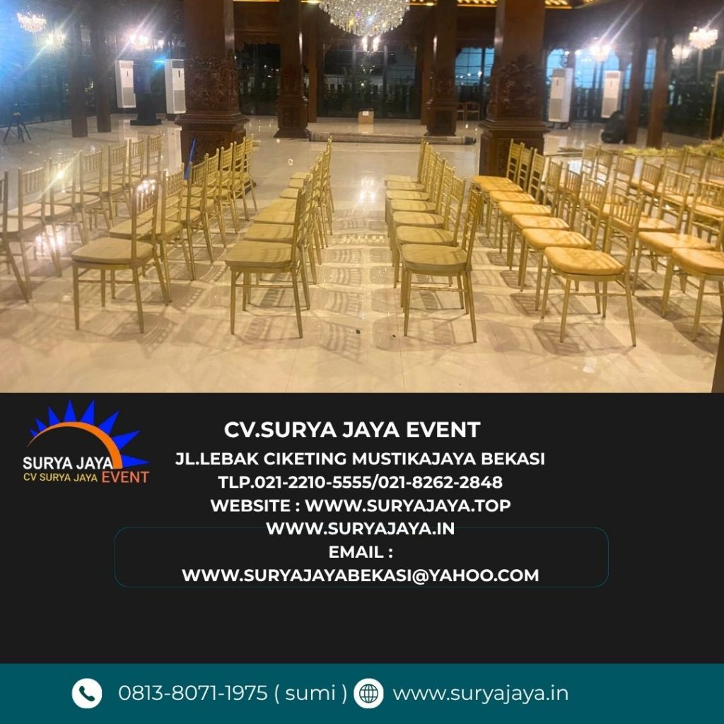 Rental Tiffany Chairs Gold Area Jakarta