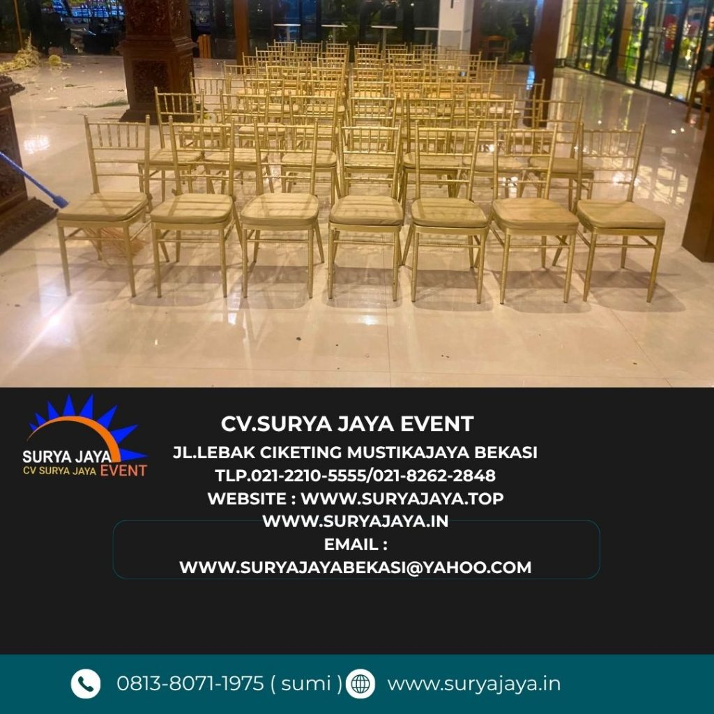 Rental Tiffany Chairs Gold Area Jakarta