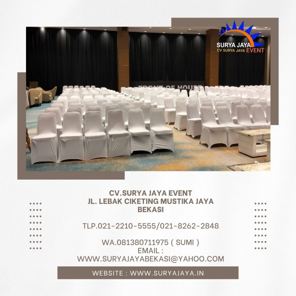 Sewa Kursi Susun Sarung Kursi Ketat Putih Plaza BNI Bsd City Tangsel