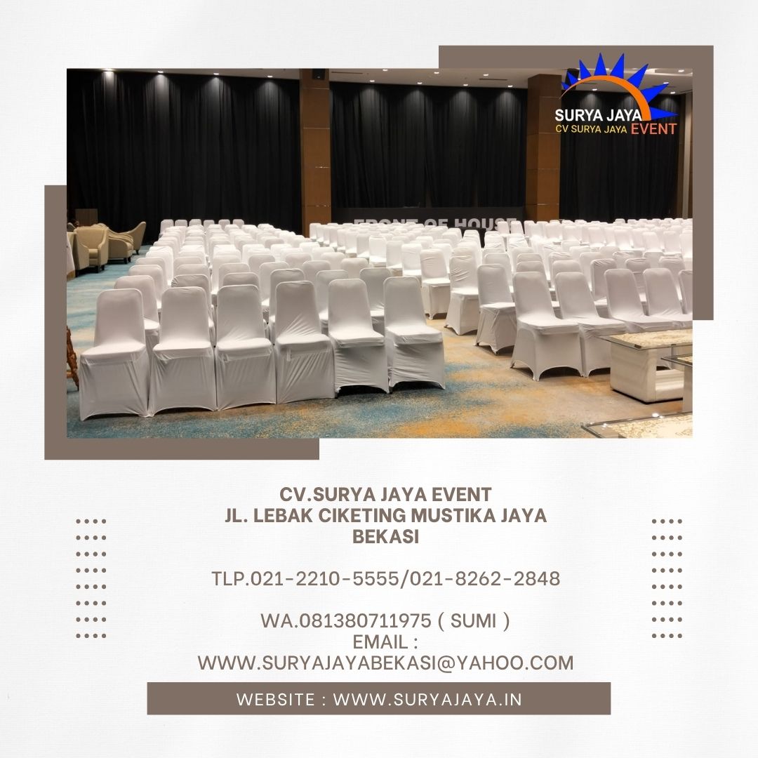 Sewa Kursi Susun Sarung Kursi Ketat Putih Plaza BNI Bsd City Tangsel