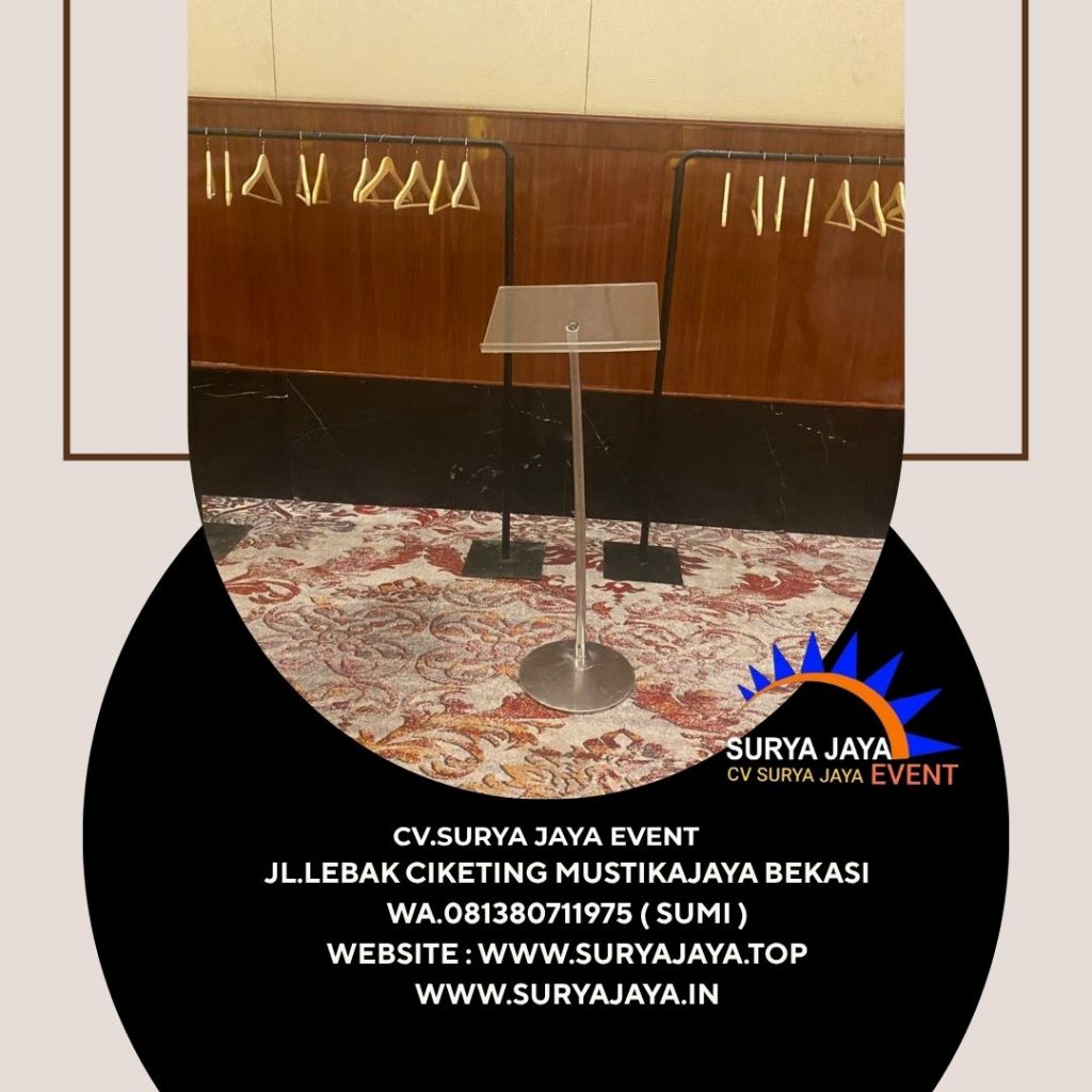Sewa Podium acrylic Kotak,Podium Acrylic Kaki Stainless Jaksel