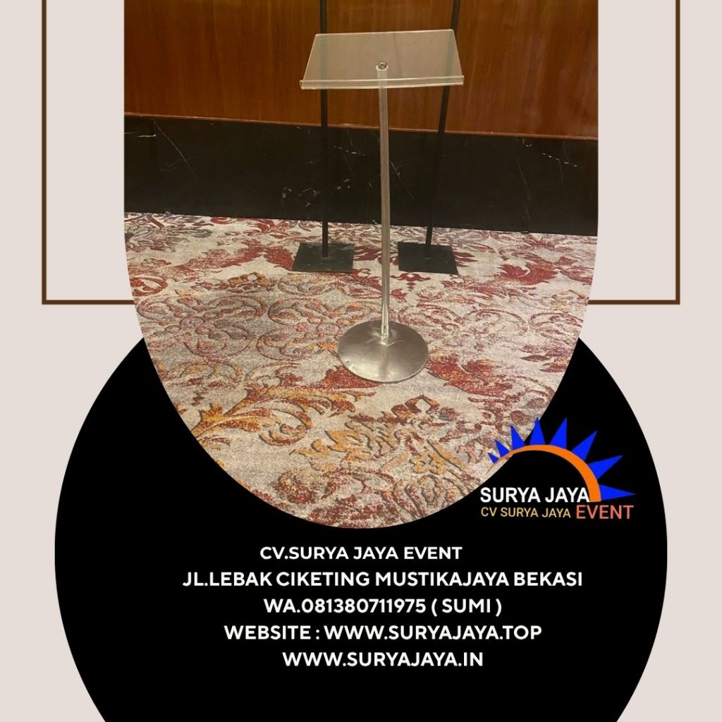 Sewa Podium acrylic Kotak,Podium Acrylic Kaki Stainless Jaksel