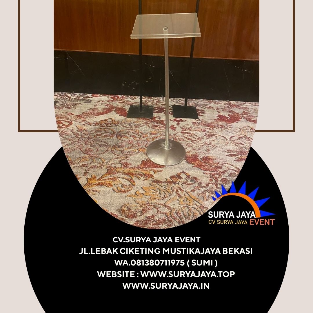 Sewa Podium acrylic Kotak,Podium Acrylic Kaki Stainless Jaksel