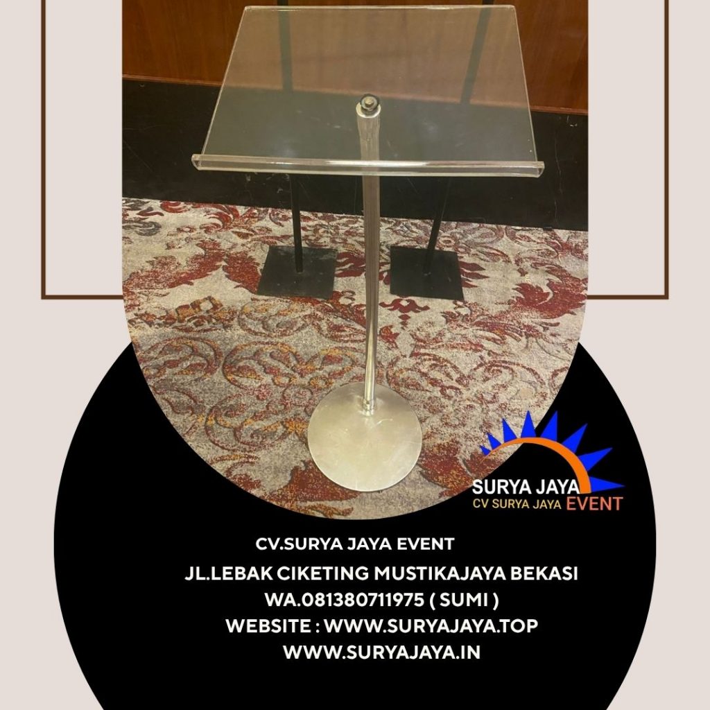 Sewa Podium acrylic Kotak,Podium Acrylic Kaki Stainless Jaksel