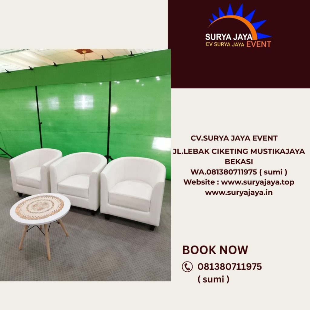 Sewa Sofa Oval Set Meja Retro Gedung OJK Menara Radius Prawiro Jakarta Pusat
