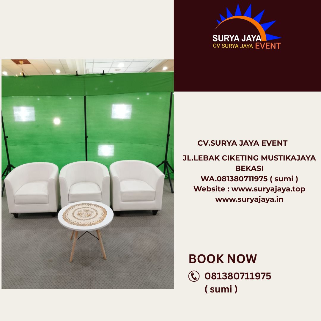Sewa Sofa Oval Set Meja Retro Gedung OJK Menara Radius Prawiro Jakarta Pusat