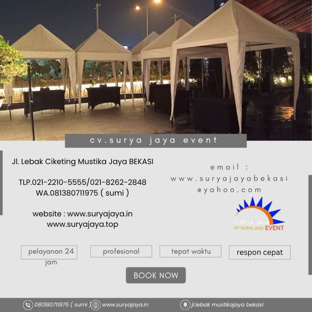 Sewa Tenda bazar Putih 2x2m,Meja,Kursi Serpong Tangerang