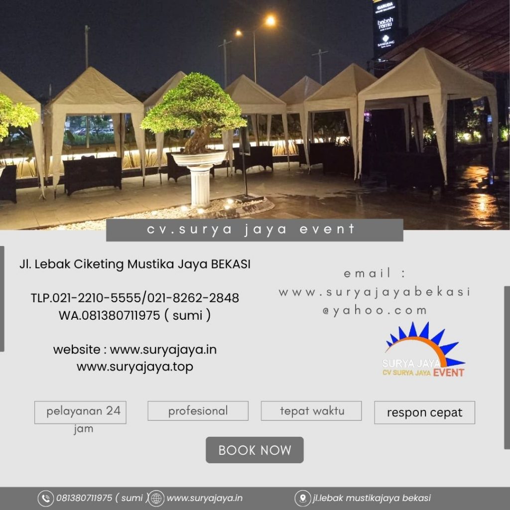 Sewa Tenda bazar Putih 2x2m,Meja,Kursi Serpong Tangerang