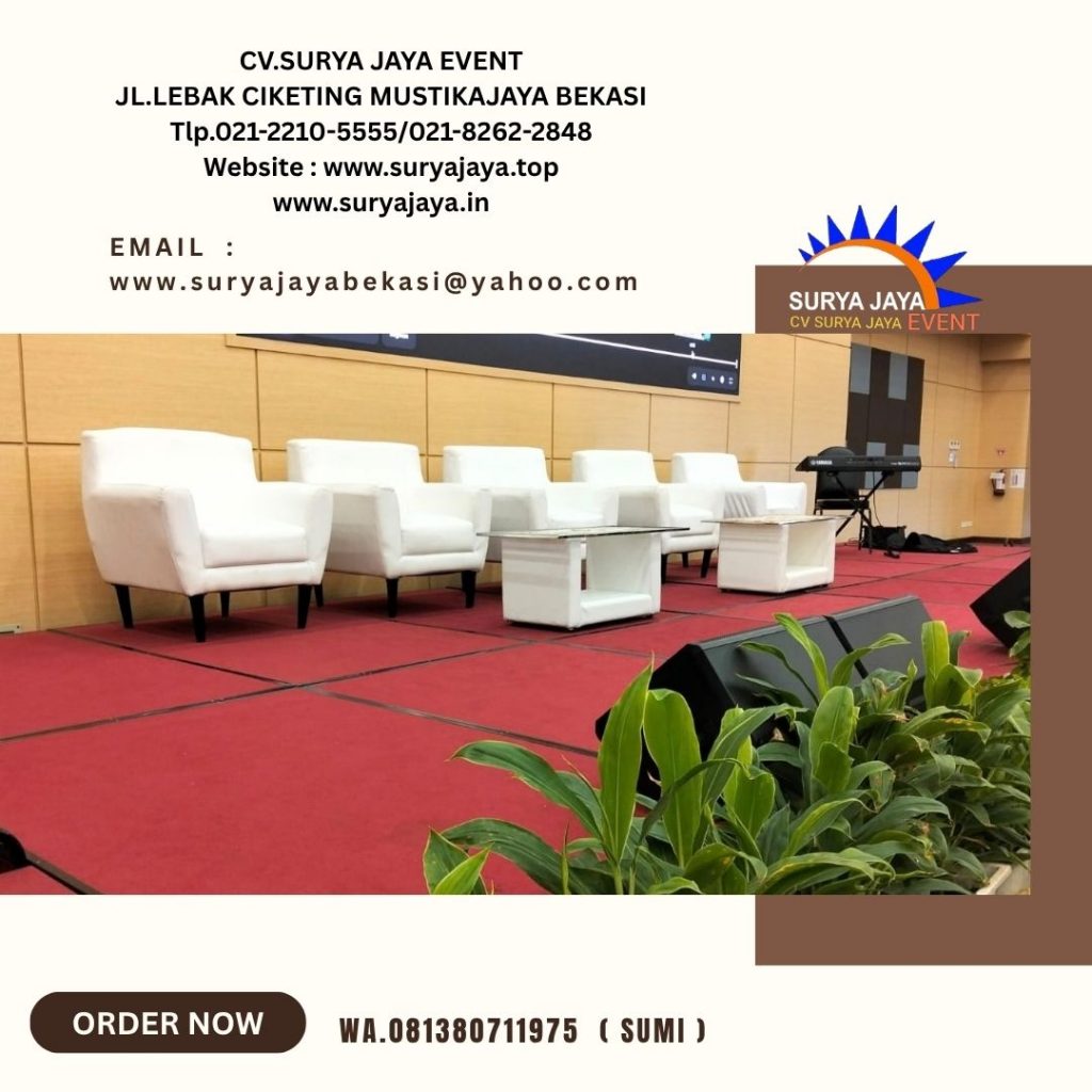Rental Sofa Scandinavia Putih Set Meja Kaca Cawang