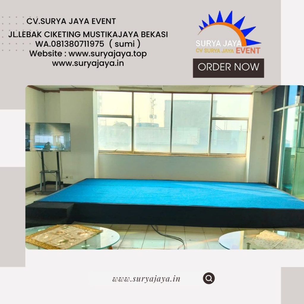 Sewa Panggung Poni Hitam Karpet Biru Depok (081380711975)