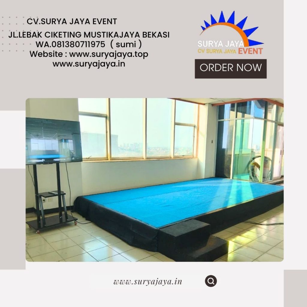 Sewa Panggung Poni Hitam Karpet Biru Depok (081380711975)