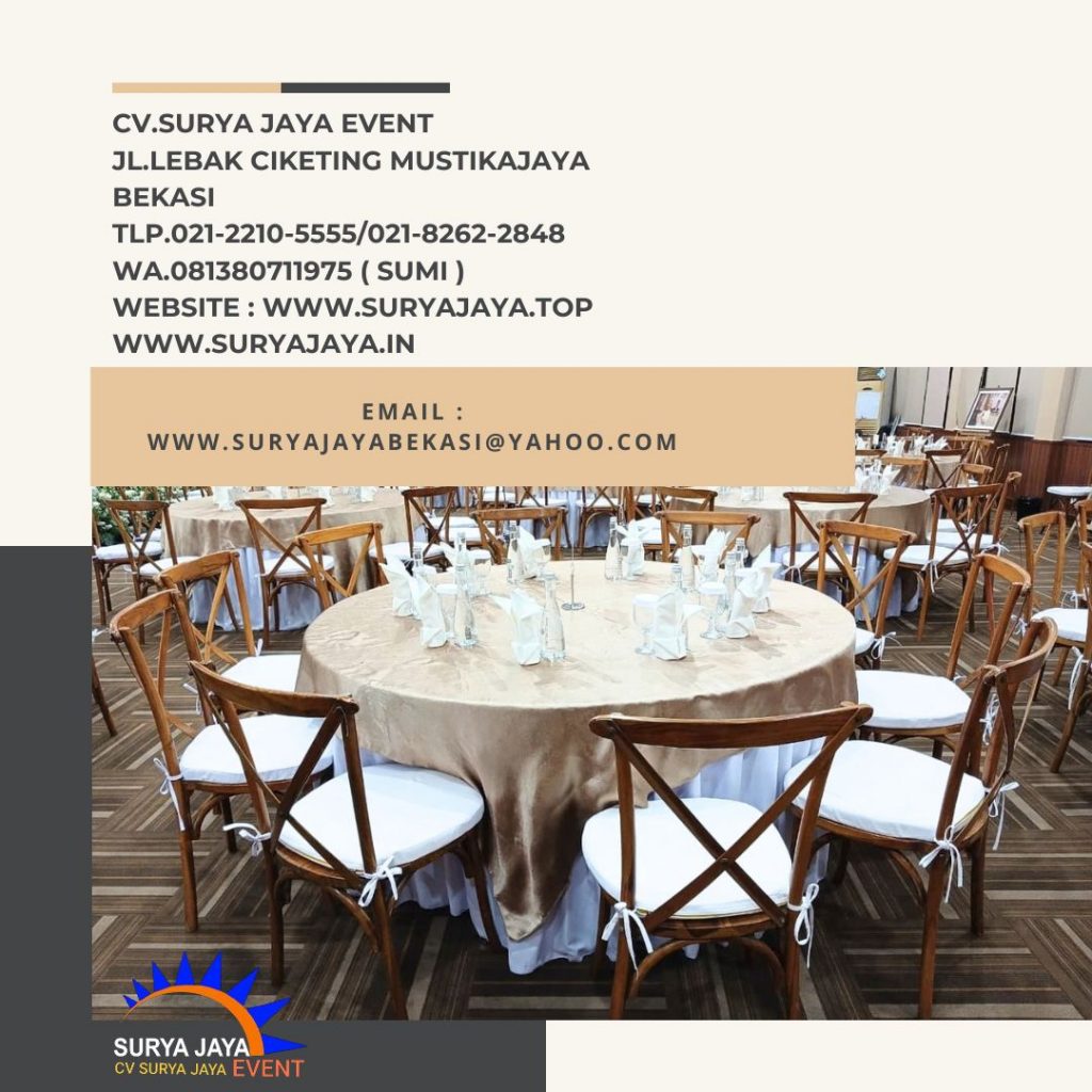 Rental Cross Back Chairs,Round Table Jakarta (081380711975)