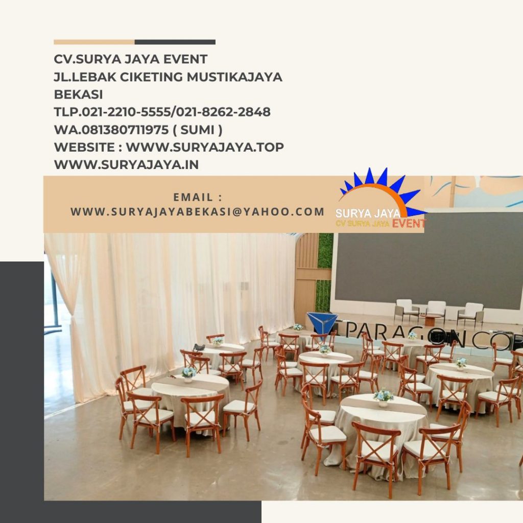Rental Cross Back Chairs,Round Table Jakarta (081380711975)