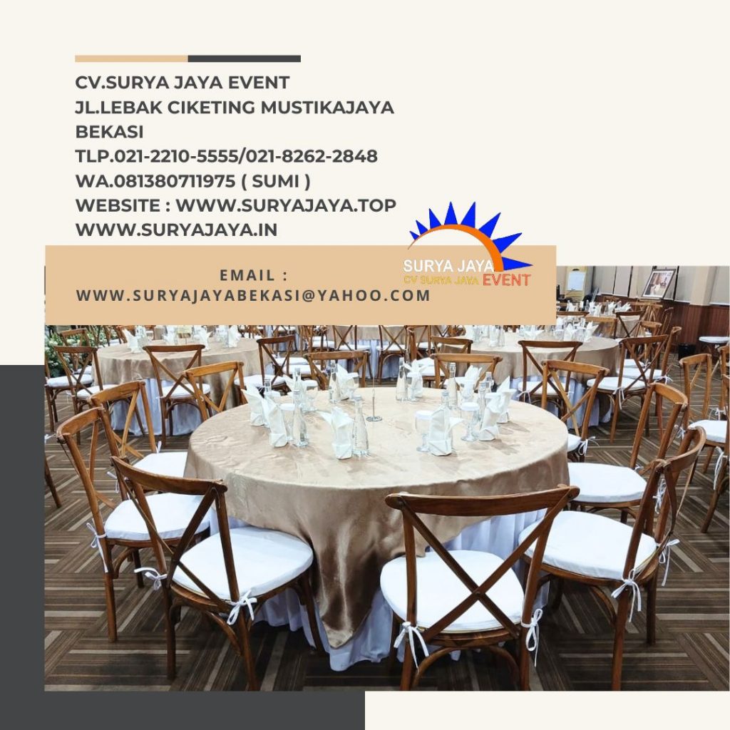 Rental Cross Back Chairs,Round Table Jakarta (081380711975)