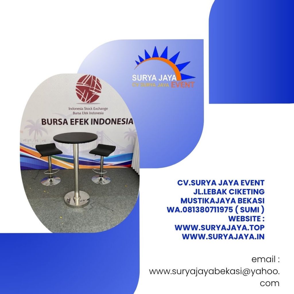 Rental Kursi Dan Meja Barstool Hitam Jakarta (081380711975)