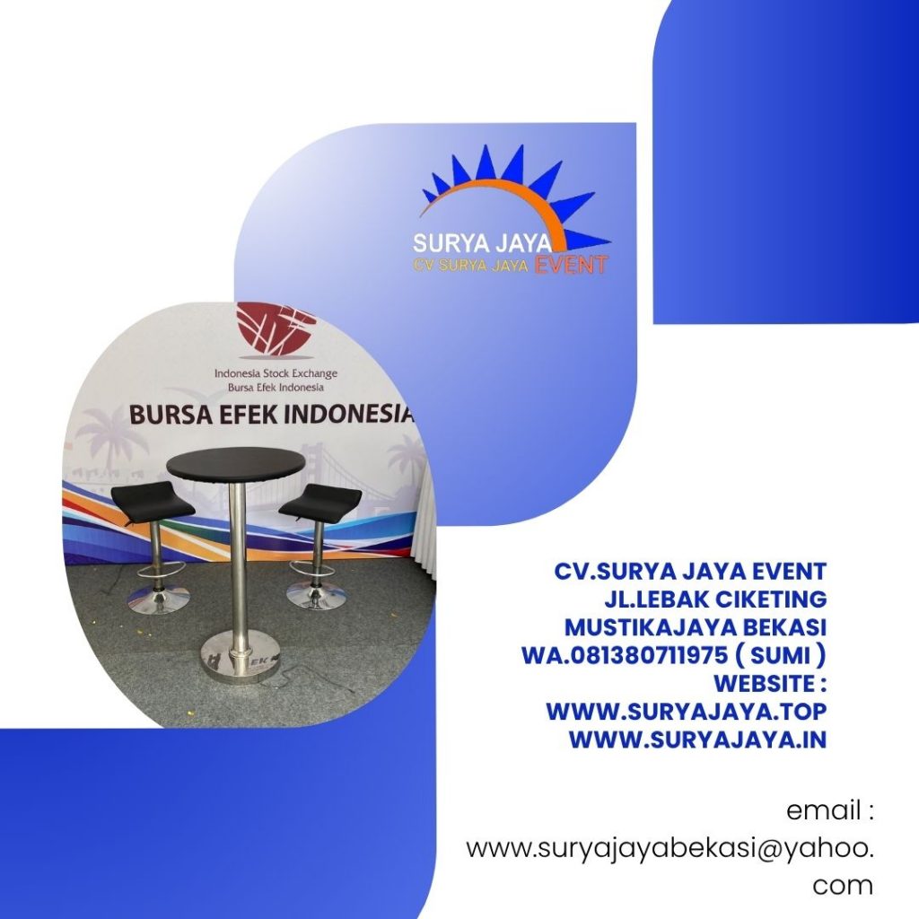 Rental Kursi Dan Meja Barstool Hitam Jakarta (081380711975)