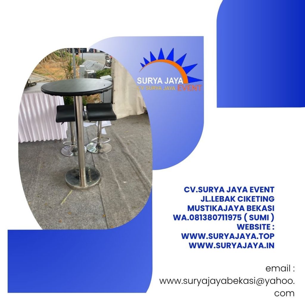 Rental Kursi Dan Meja Barstool Hitam Jakarta (081380711975)
