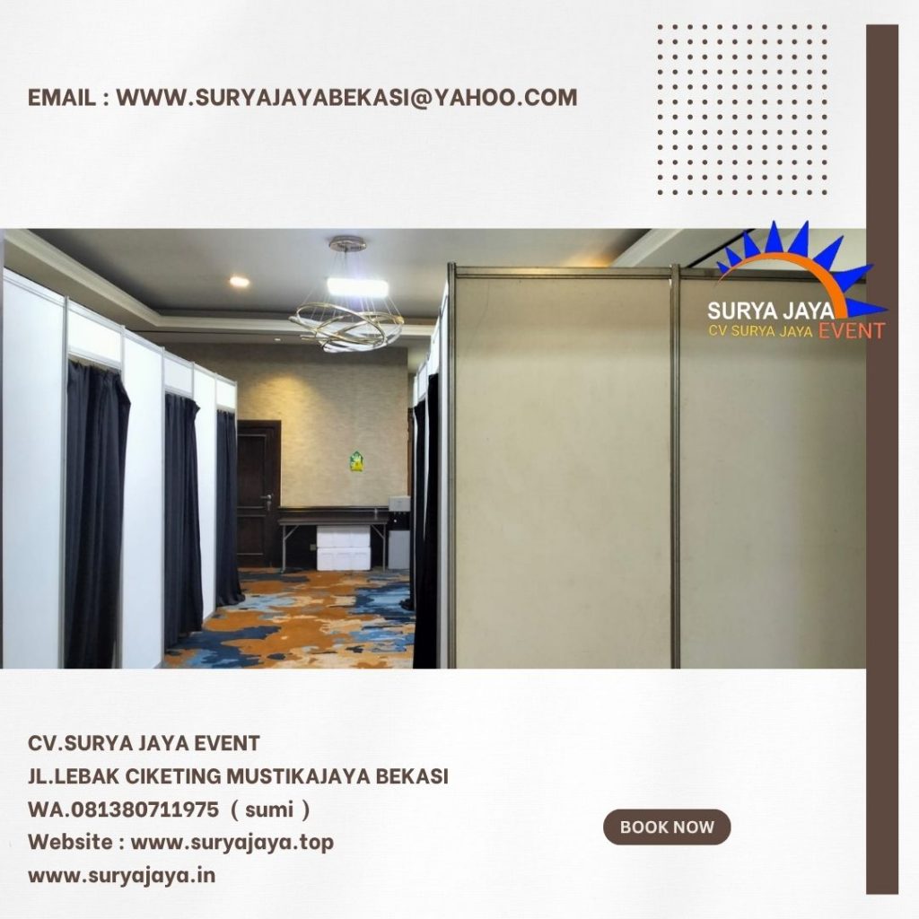 Rental Partisi Putih 2x2m Pintu Tirai Jakarta (081380711975)