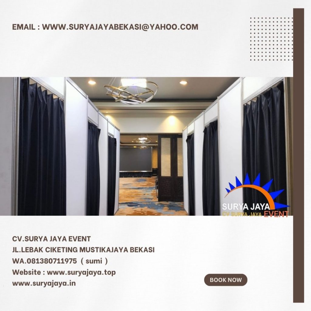 Rental Partisi Putih 2x2m Pintu Tirai Jakarta (081380711975)