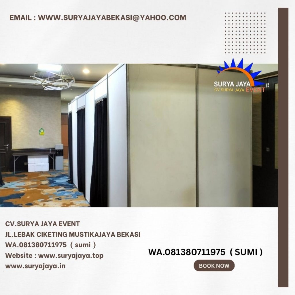 Rental Partisi Putih 2x2m Pintu Tirai Jakarta (081380711975)