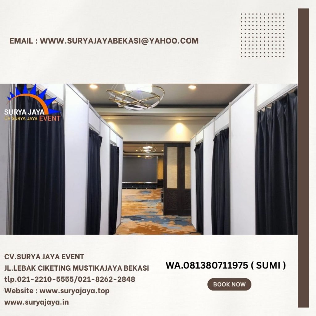 Rental Partisi Putih 2x2m Pintu Tirai Jakarta (081380711975)