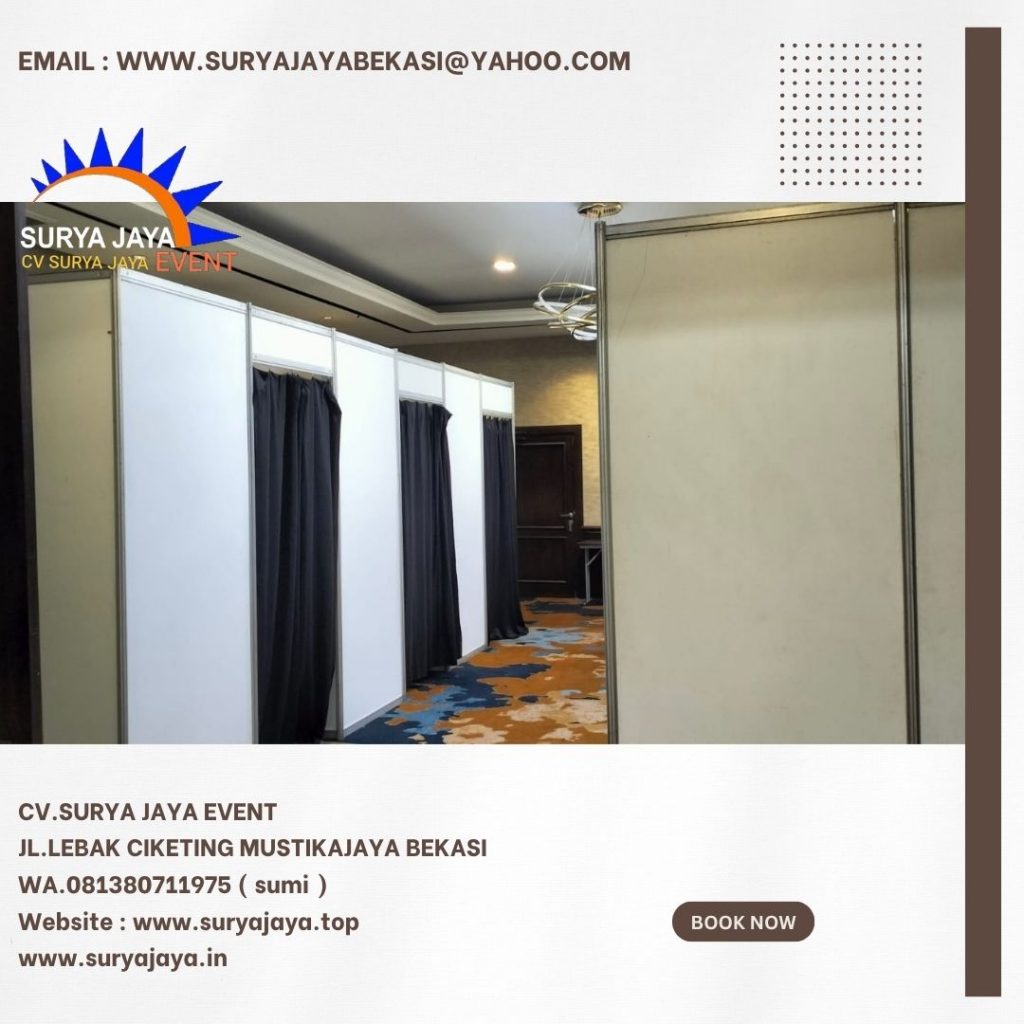 Rental Partisi Putih 2x2m Pintu Tirai Jakarta (081380711975)