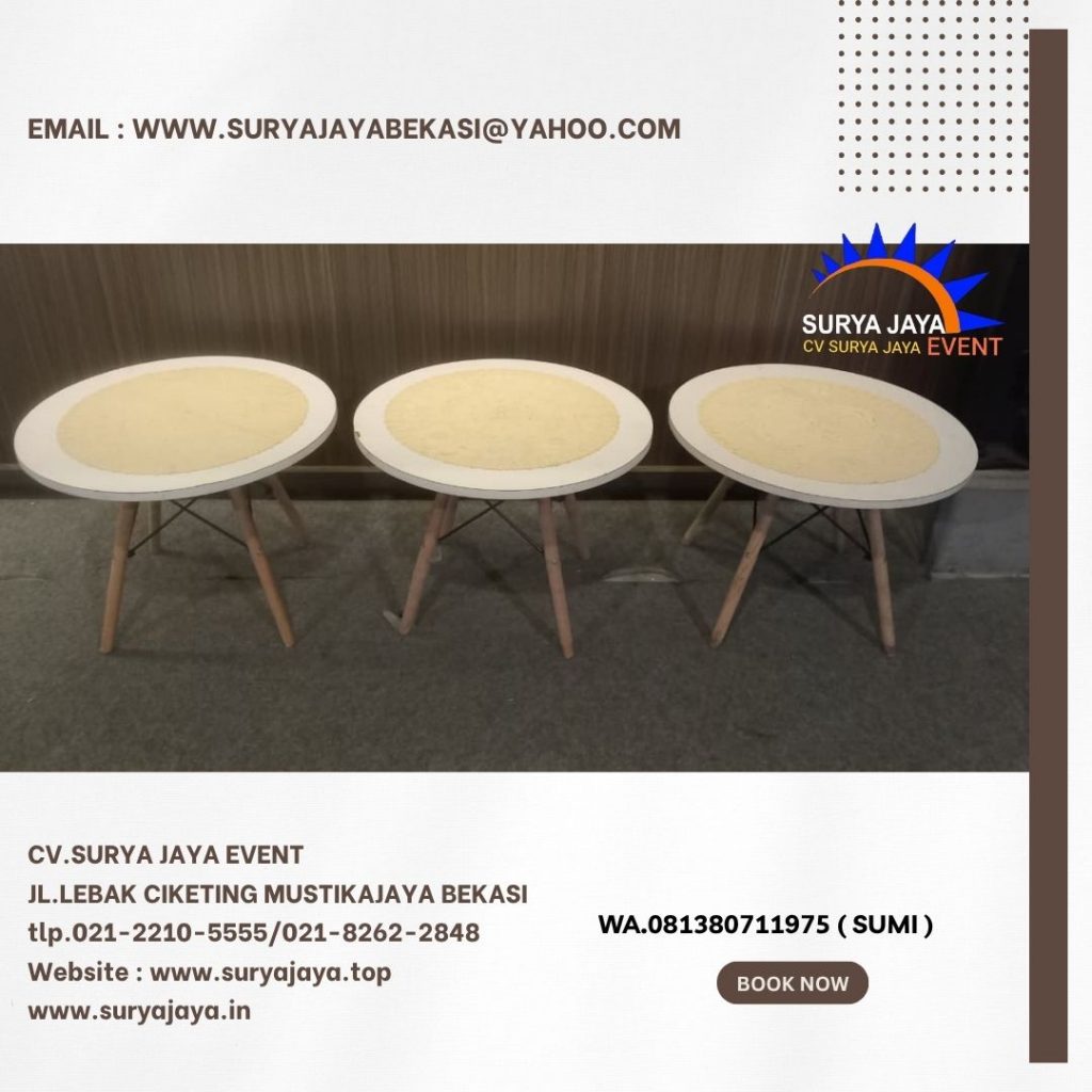 Rental Sofa studio,meja Retro putih jakarta (081380711975)