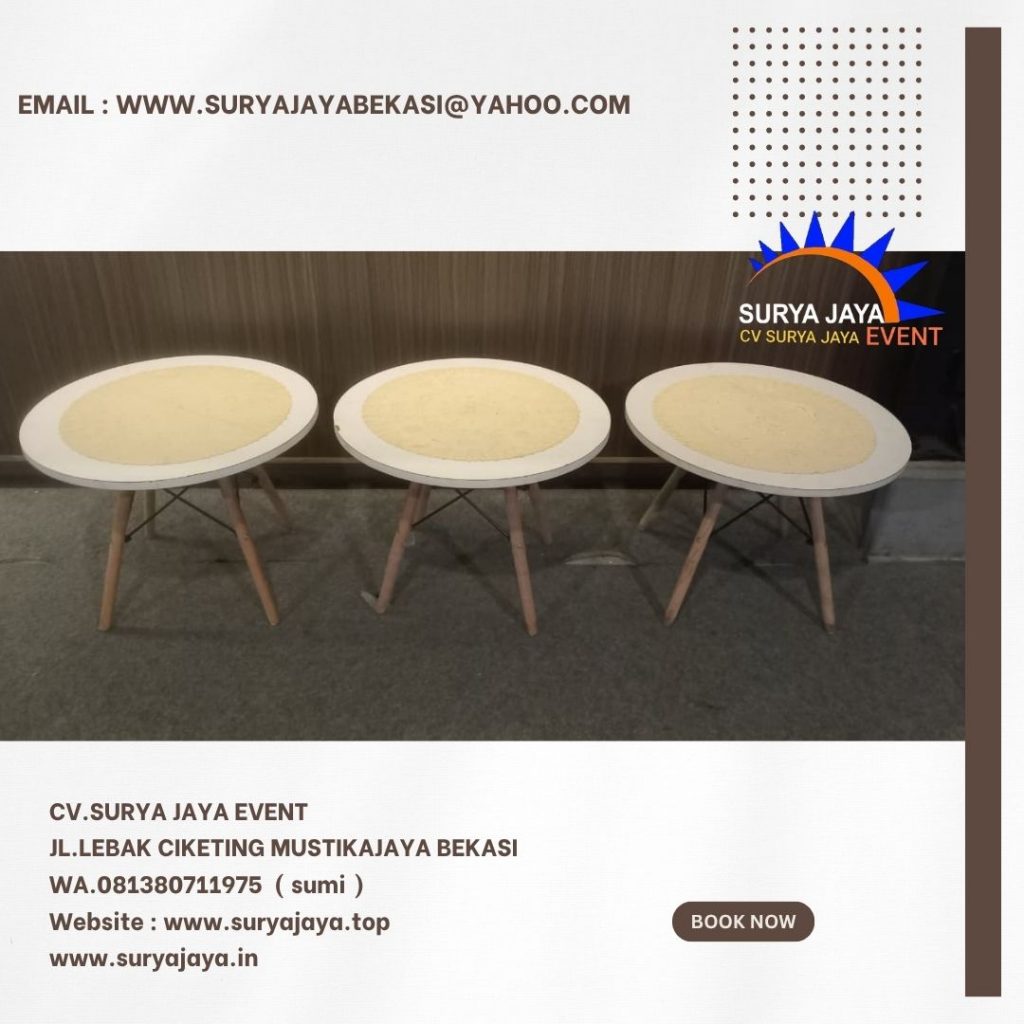Rental Sofa studio,meja Retro putih jakarta (081380711975)