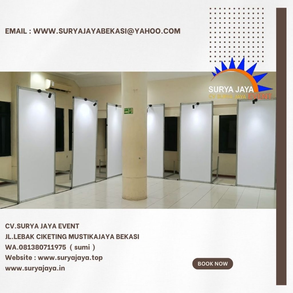 Sewa Partisi + Lampu Sorot Event UI Depok