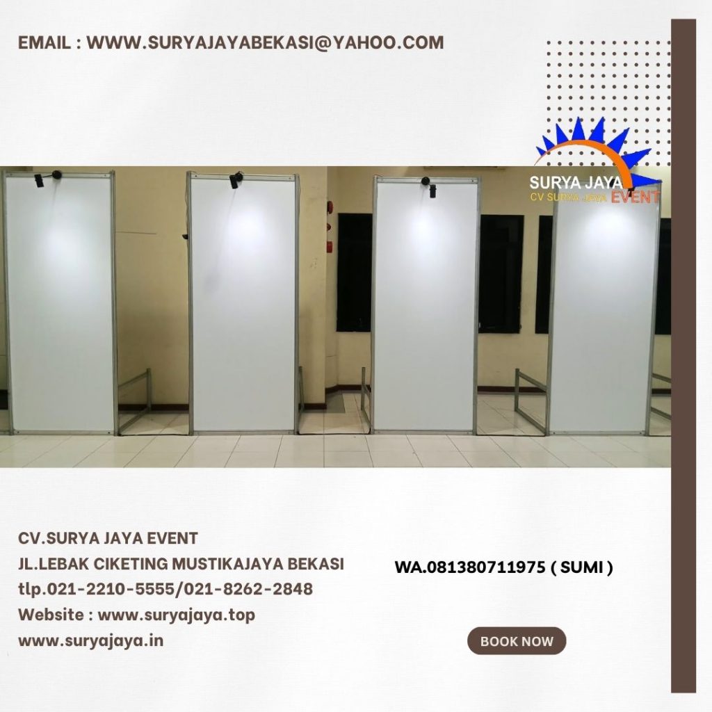 Sewa Partisi + Lampu Sorot Event UI Depok