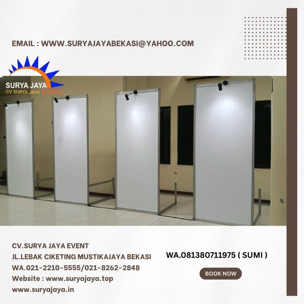 Sewa Partisi + Lampu Sorot Event UI Depok