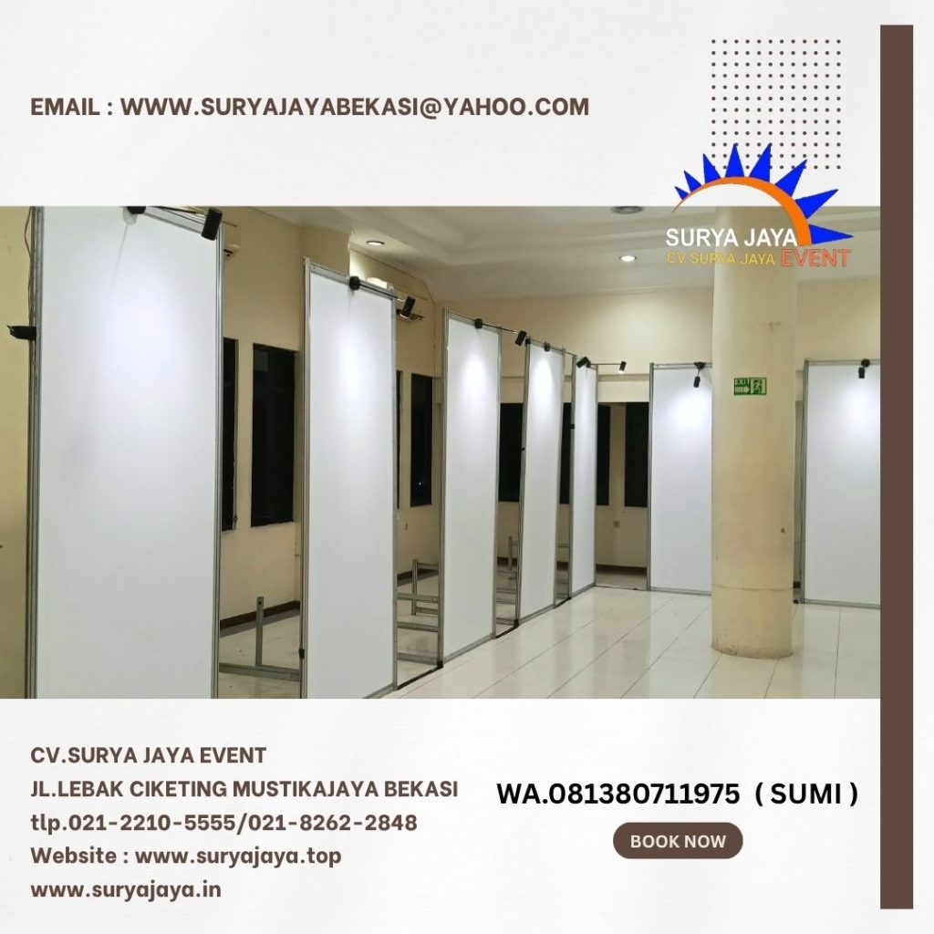Sewa Partisi + Lampu Sorot Event UI Depok