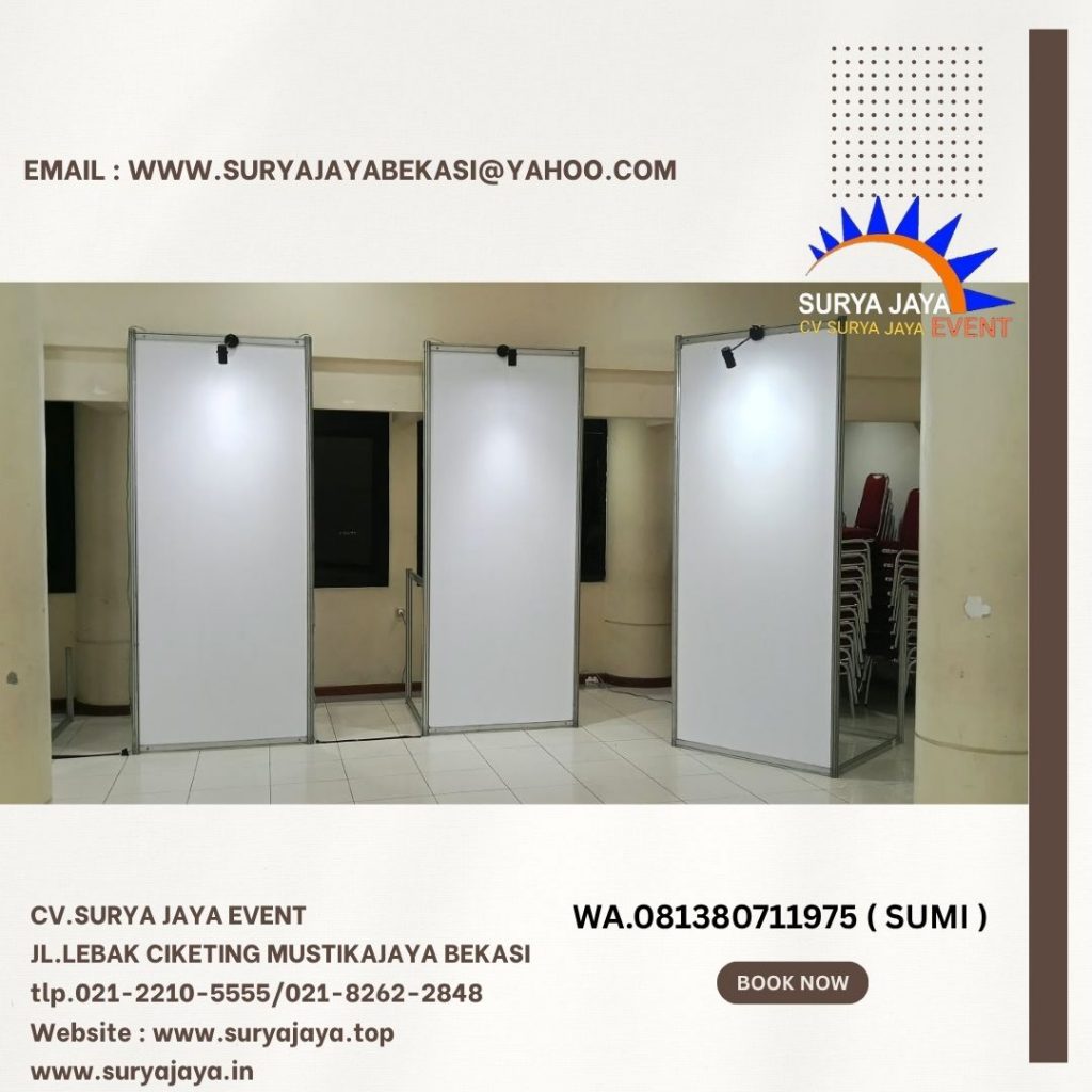 Sewa Partisi + Lampu Sorot Event UI Depok