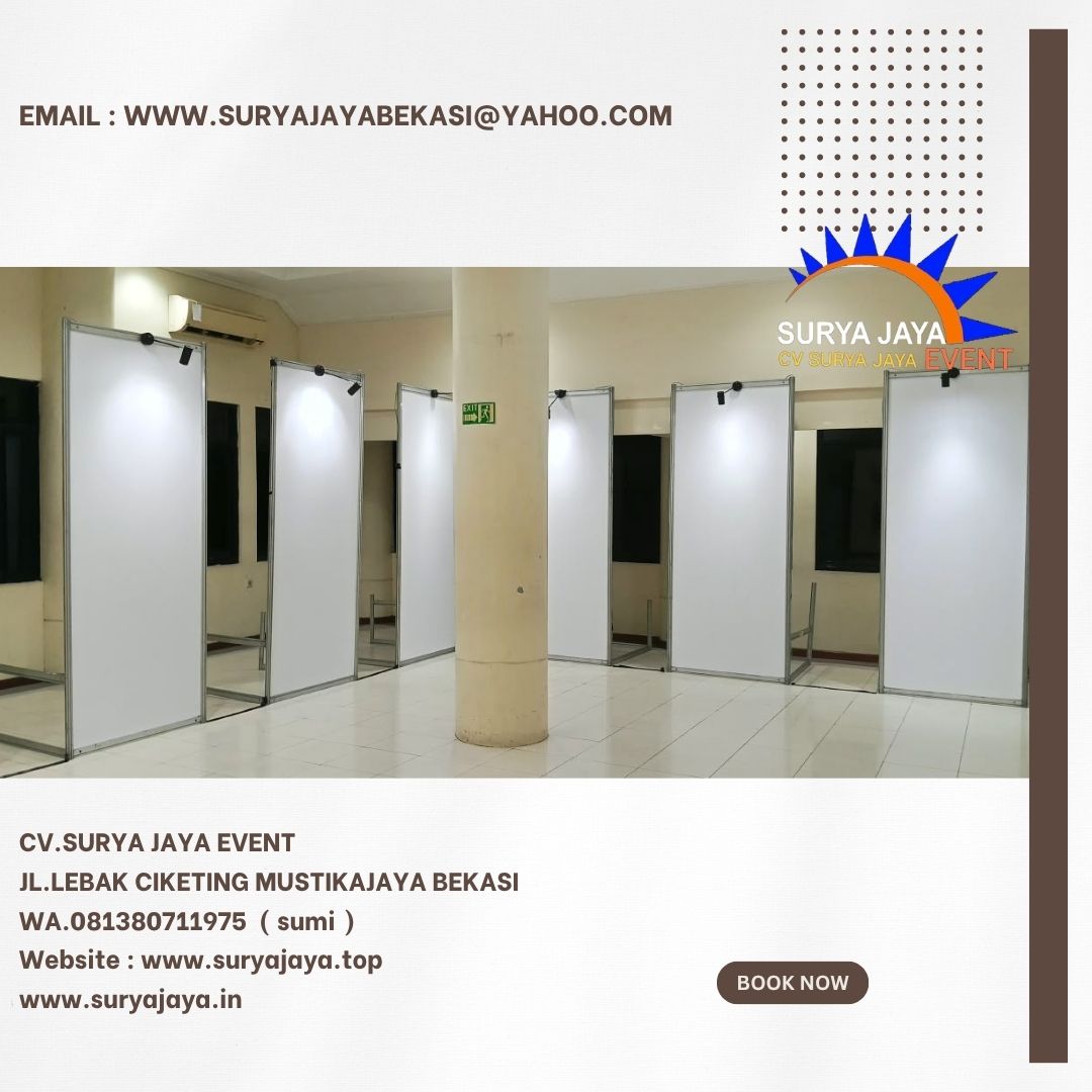 Sewa Partisi + Lampu Sorot Event UI Depok