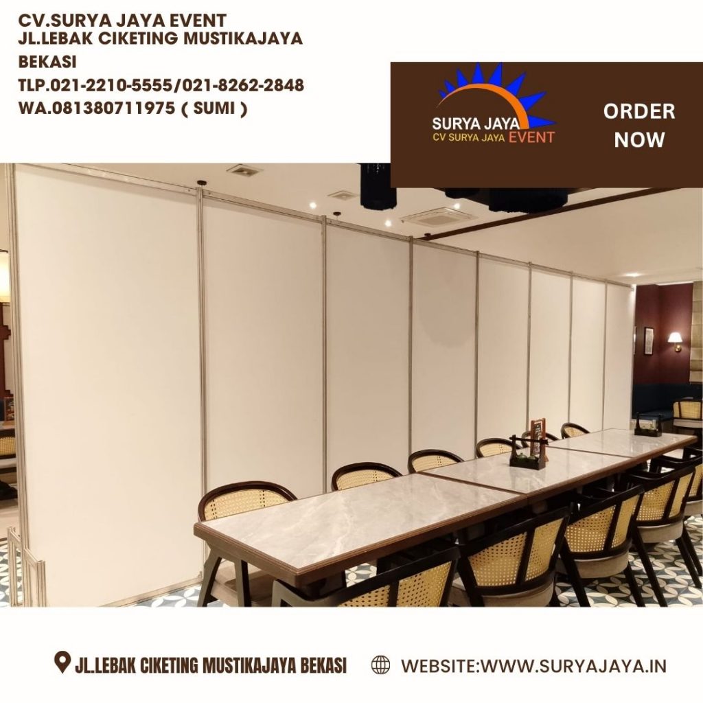 Sewa Partisi Skat Putih Event Uncle Z Kopitiam Menteng Jakpus