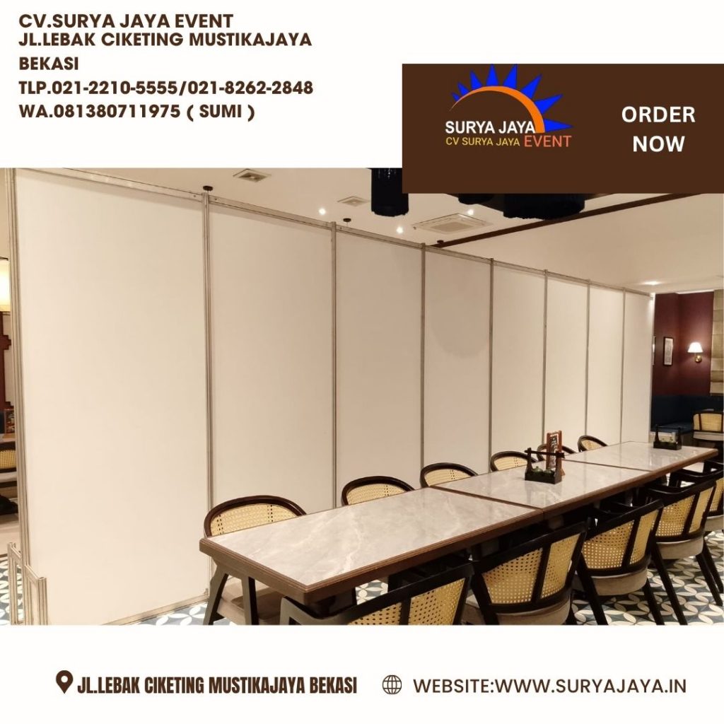 Sewa Partisi Skat Putih Event Uncle Z Kopitiam Menteng Jakpus