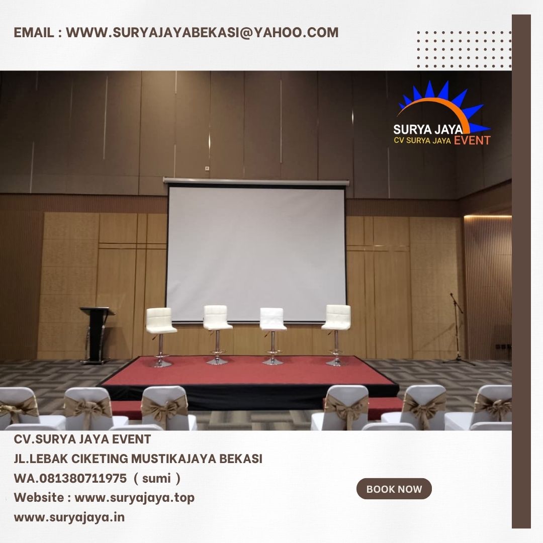 Sewa Stage Karpet Buana Merah & Kursi Barstool Mayapada Tower 2 Sudirman Jakarta Pusat