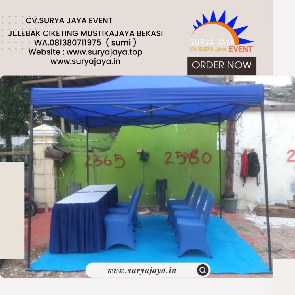 Sewa Tenda Bazar Biru Ukuran 3x3m Daan Mogot Jakarta (081380711975)
